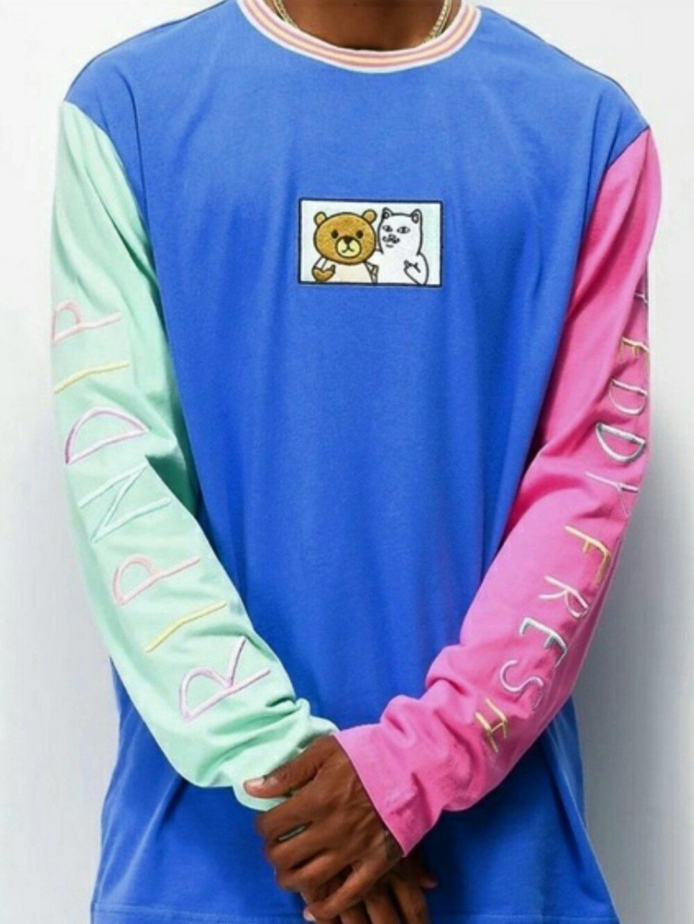 Teddy Fresh Rip N Dip 2.0 Colorblock Long Sleeve Shirt